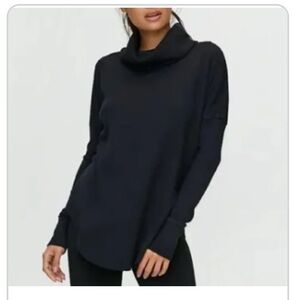 The Group Babaton waffle knit sweater cowl turtleneck size large